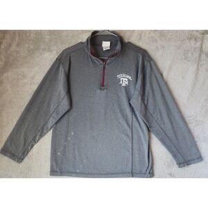 Knights Apparel Texas A&M Pullover Mens Small Gray Quarter Zip Heathered Logo